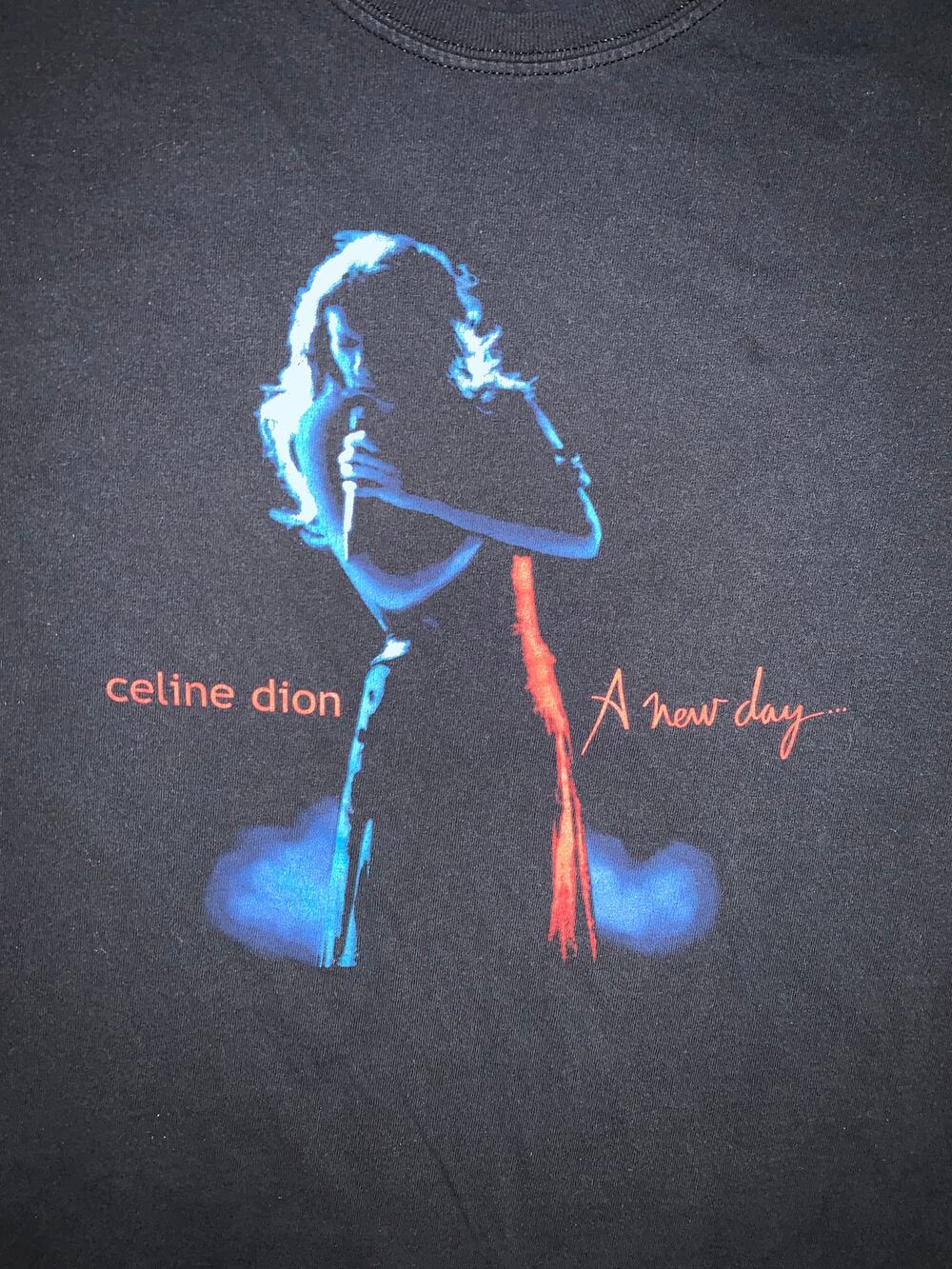 Celine Dion A New Day Las Vegas Caesars Palace T Shirt Black Y2K L